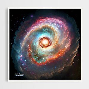 8x8 Galaxy of the Universe Fantasy‎ Wall Art Watercolor Oil Painting Print